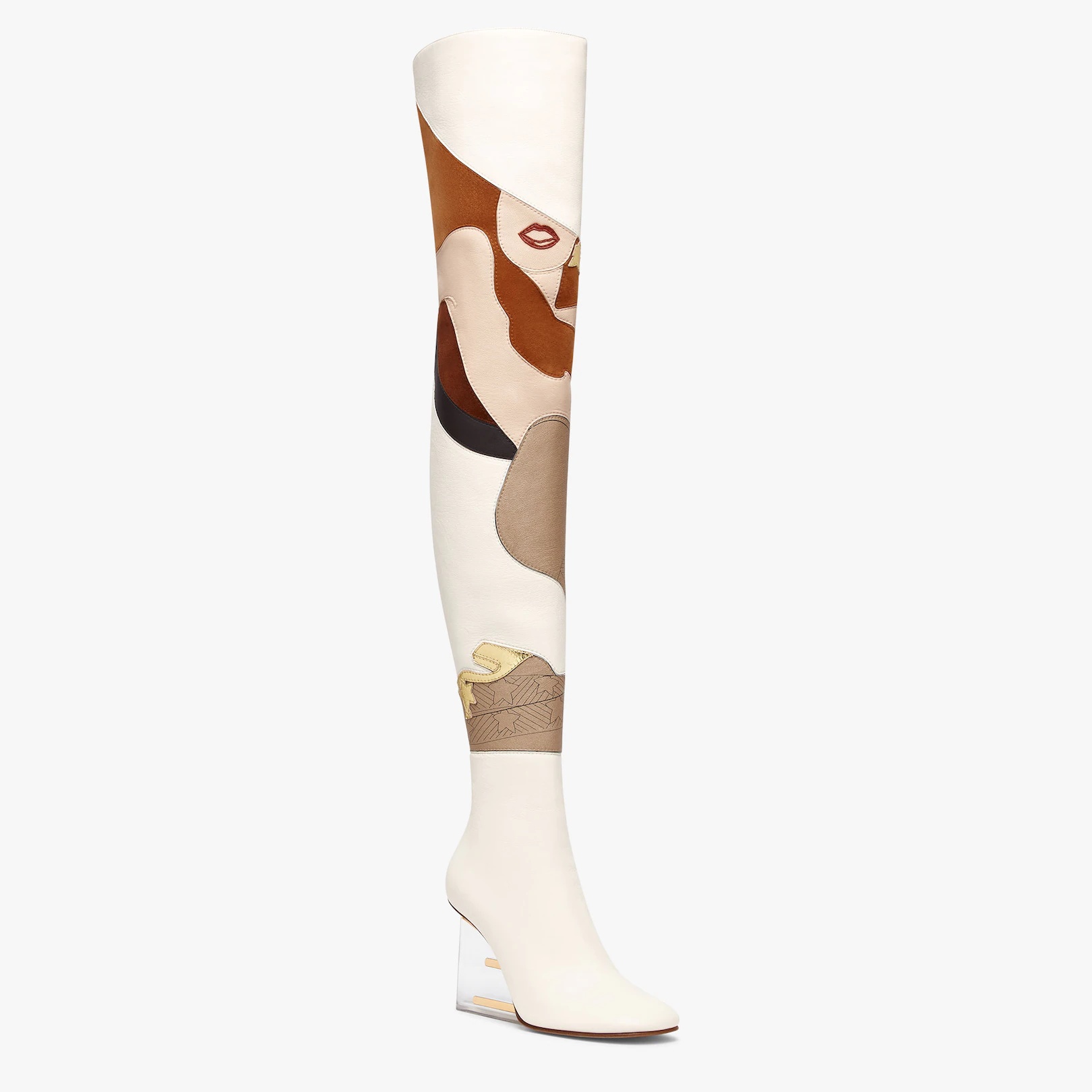 Multicolor nappa leather over-the-knee boots - 2
