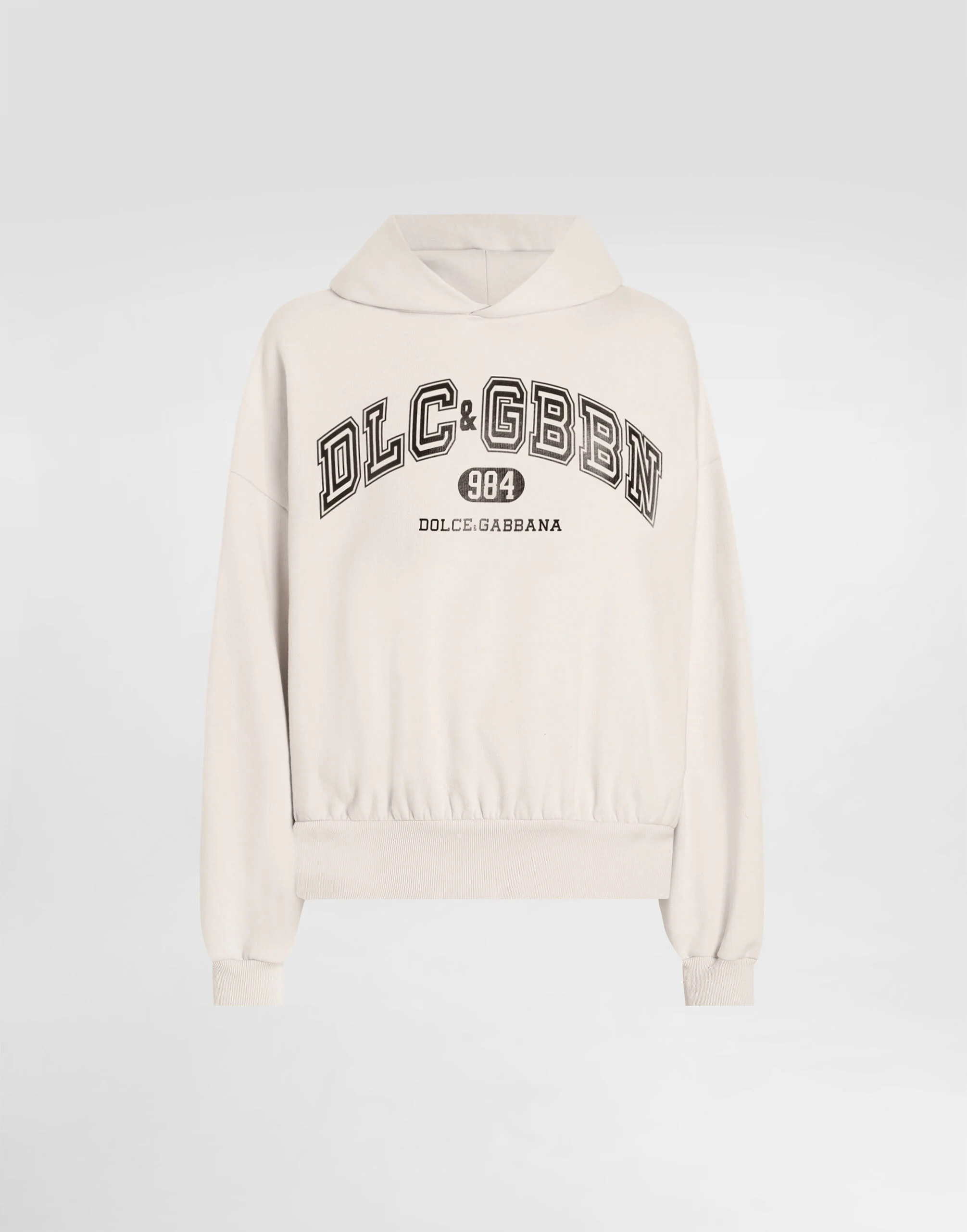 Jersey hoodie with print - 1