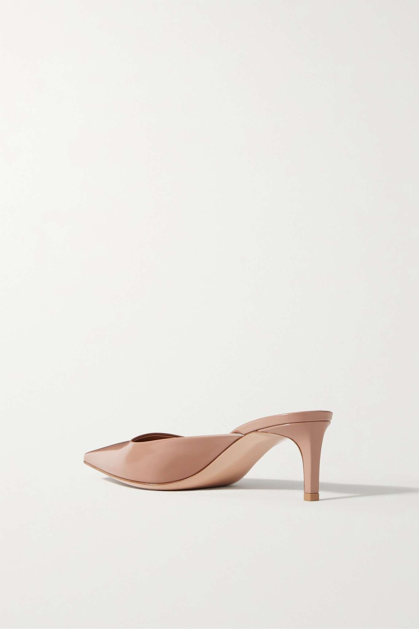Gianvito Rossi Tokio 55 glossed-leather mules | REVERSIBLE