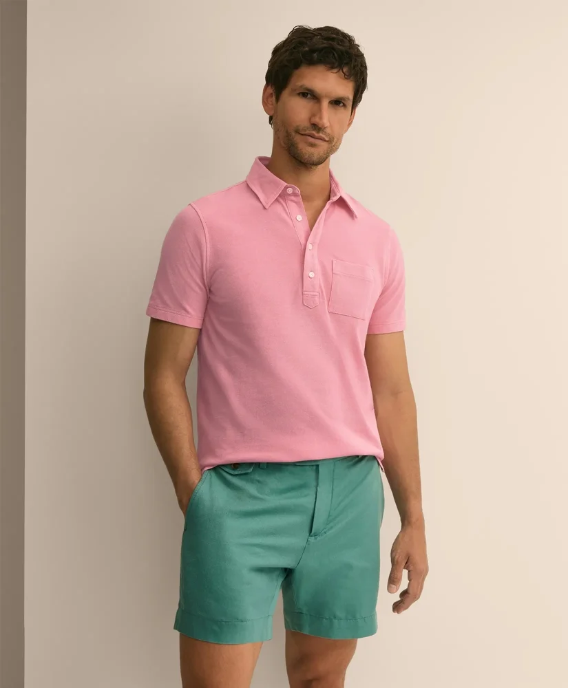 The Vintage Short-Sleeve Garment Dyed Polo Shirt - 1