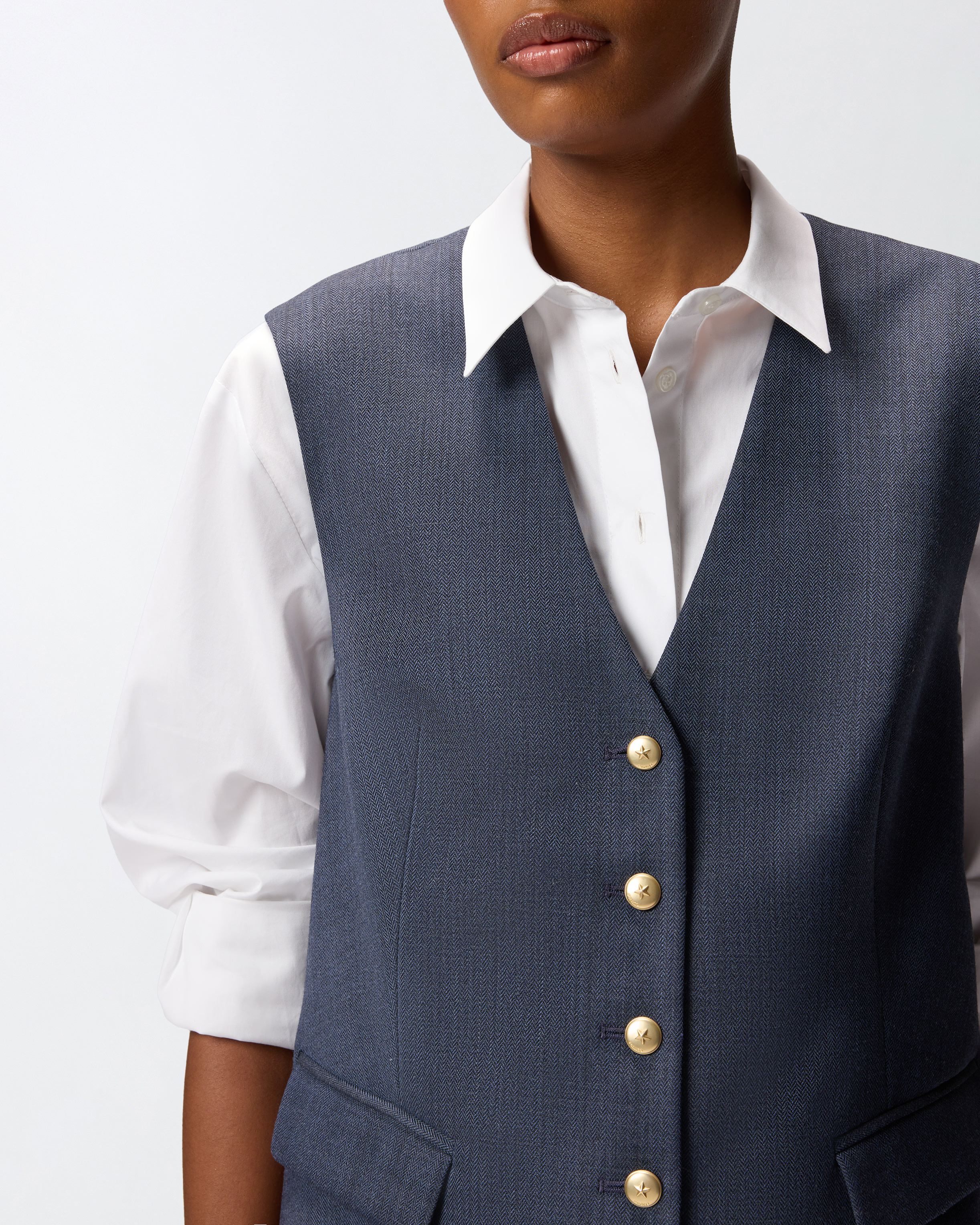 ELEGANT TEXTURED WOOL WAISTCOAT - 5