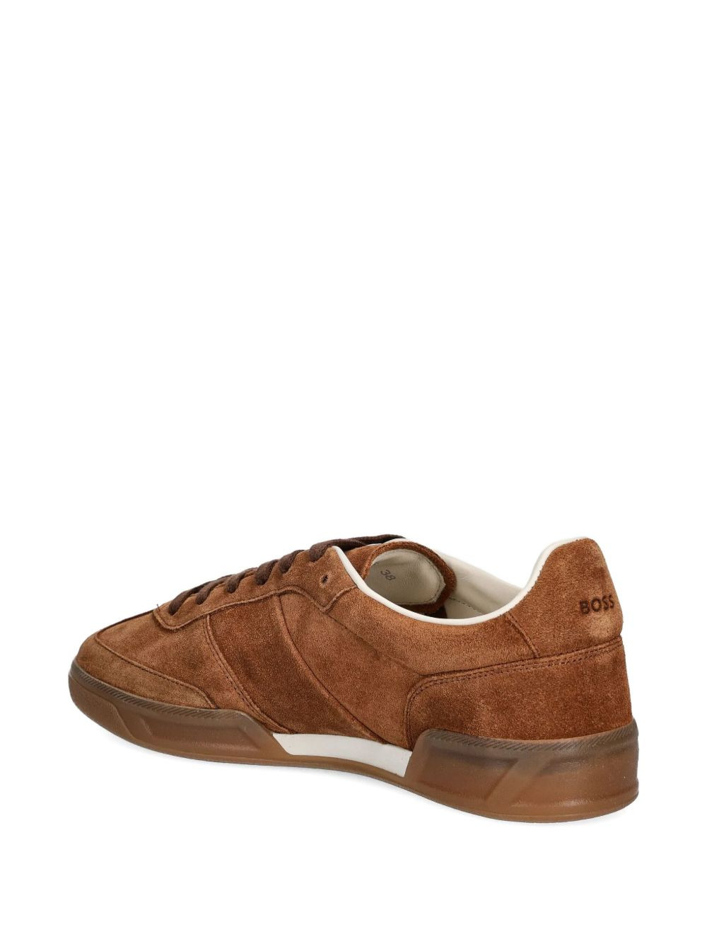 logo-detail suede sneakers - 4