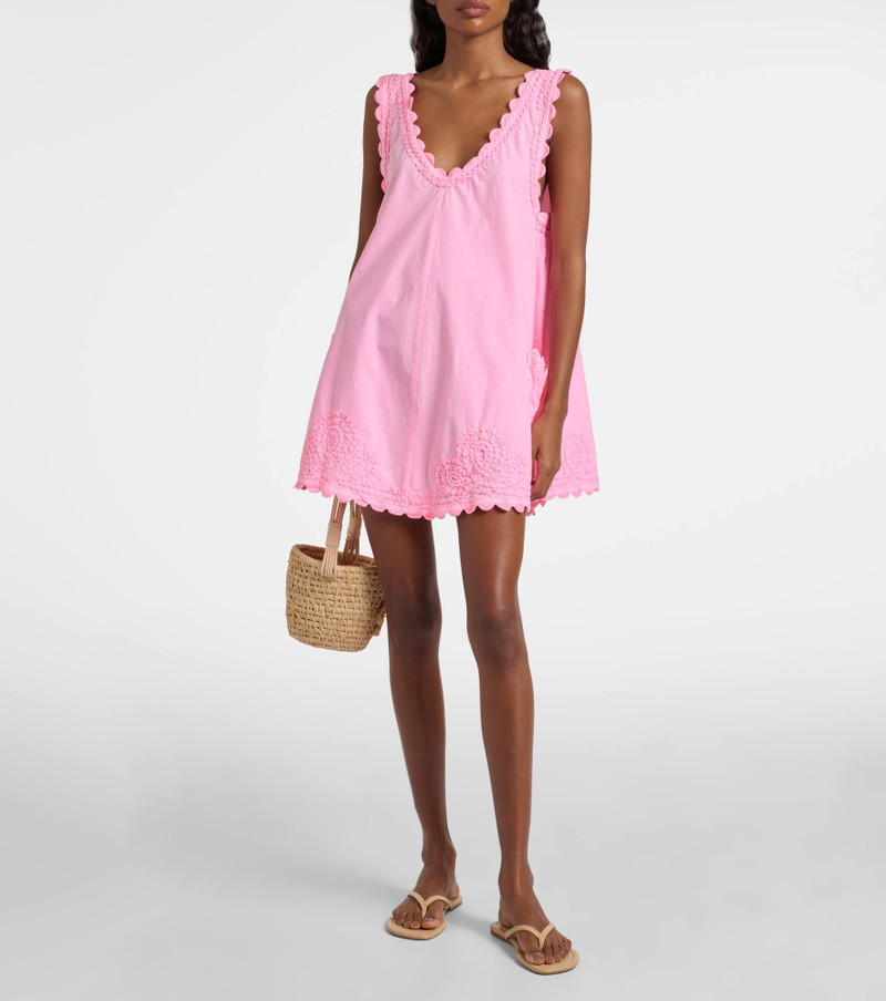 juliet dunn Embroidered cotton poplin minidress outlook