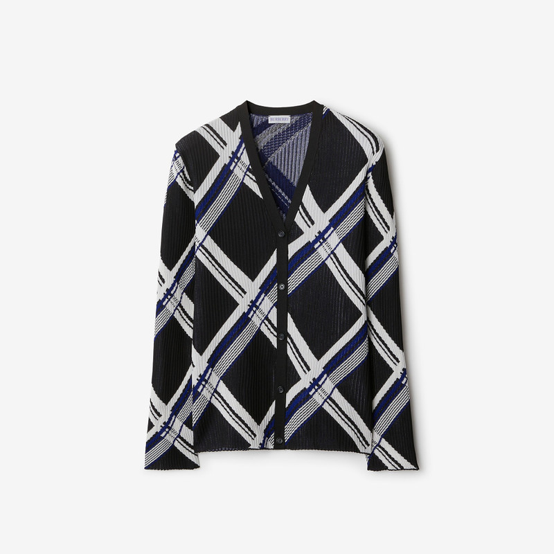 Check Silk Cardigan 1