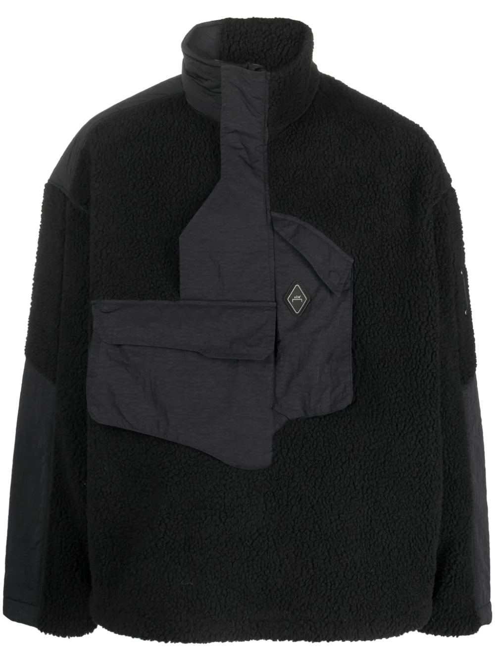 Bonded Axis panelled fleece jacket - 1