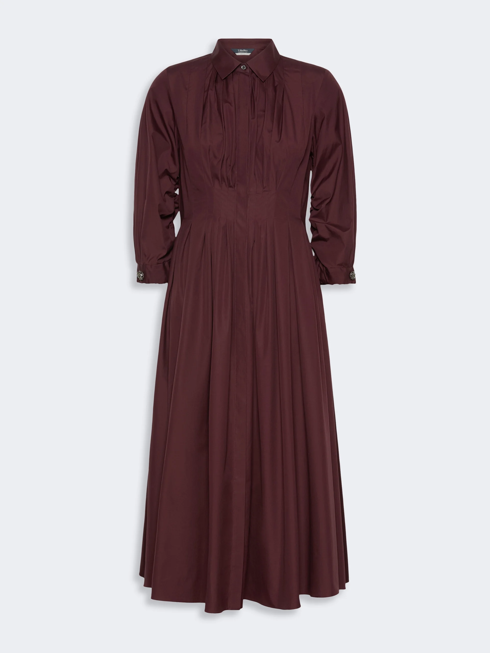 ADAGIO Shirt dress in cotton poplin - DARK RED - 1