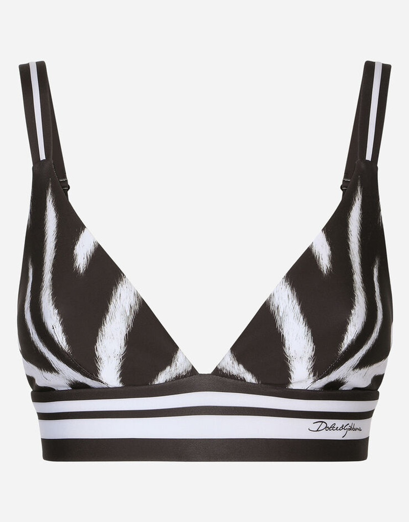 Zebra-print jersey top 1