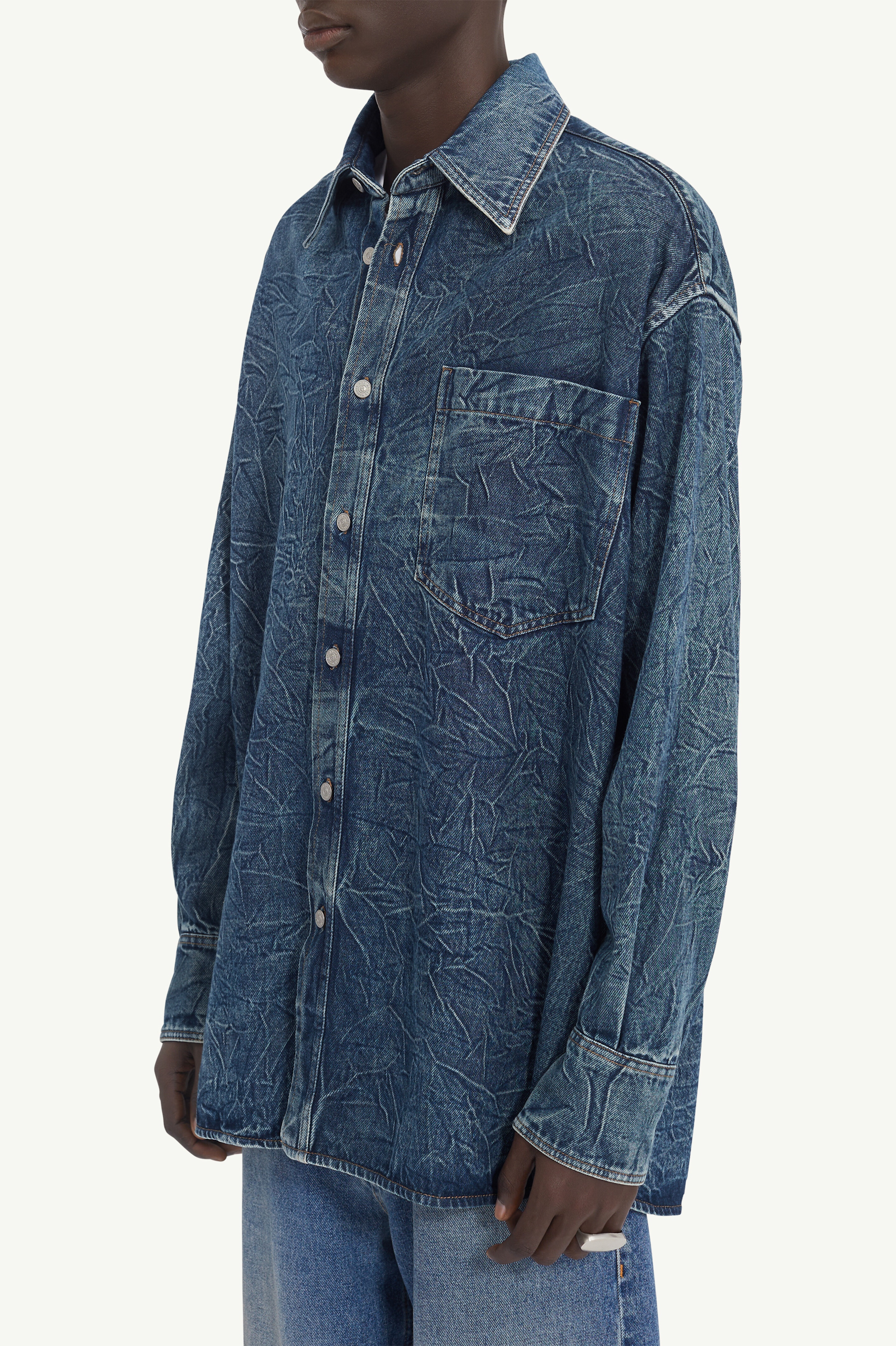 Pittsburgh Crease Denim Shirt - 5