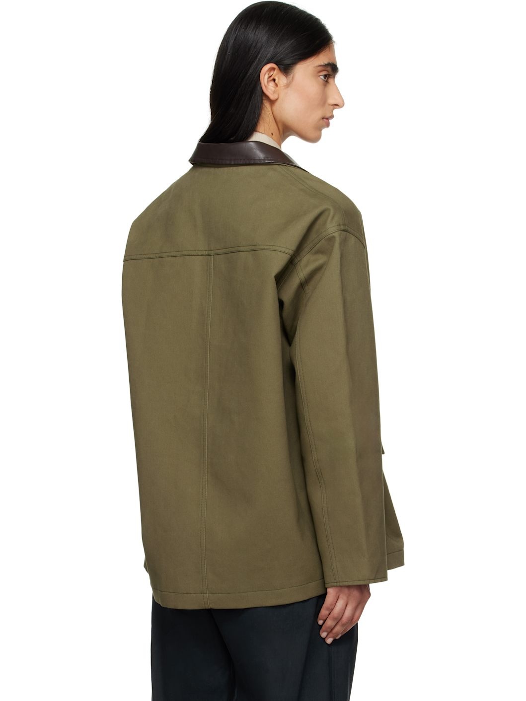 Khaki Cassidy Cotton Jacket - 3