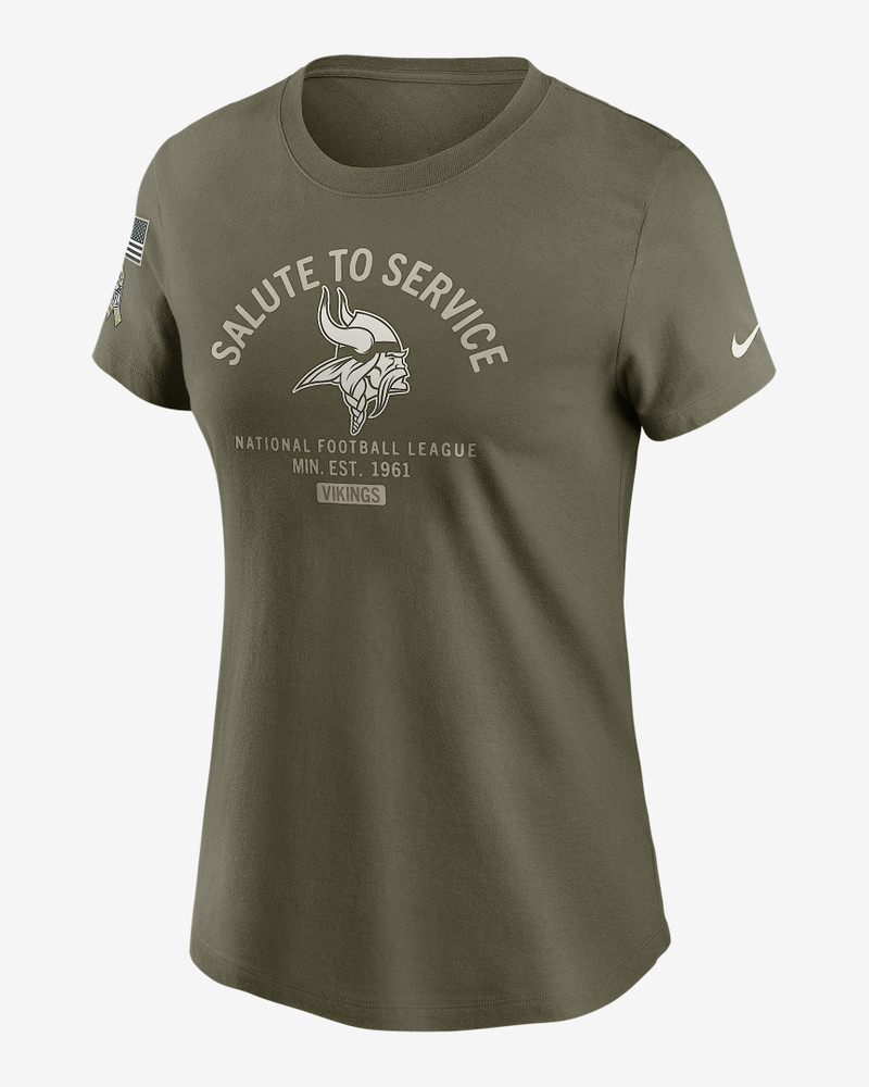 Minnesota Vikings Salute to Service Sideline Women's Nike NFL T-Shirt 1