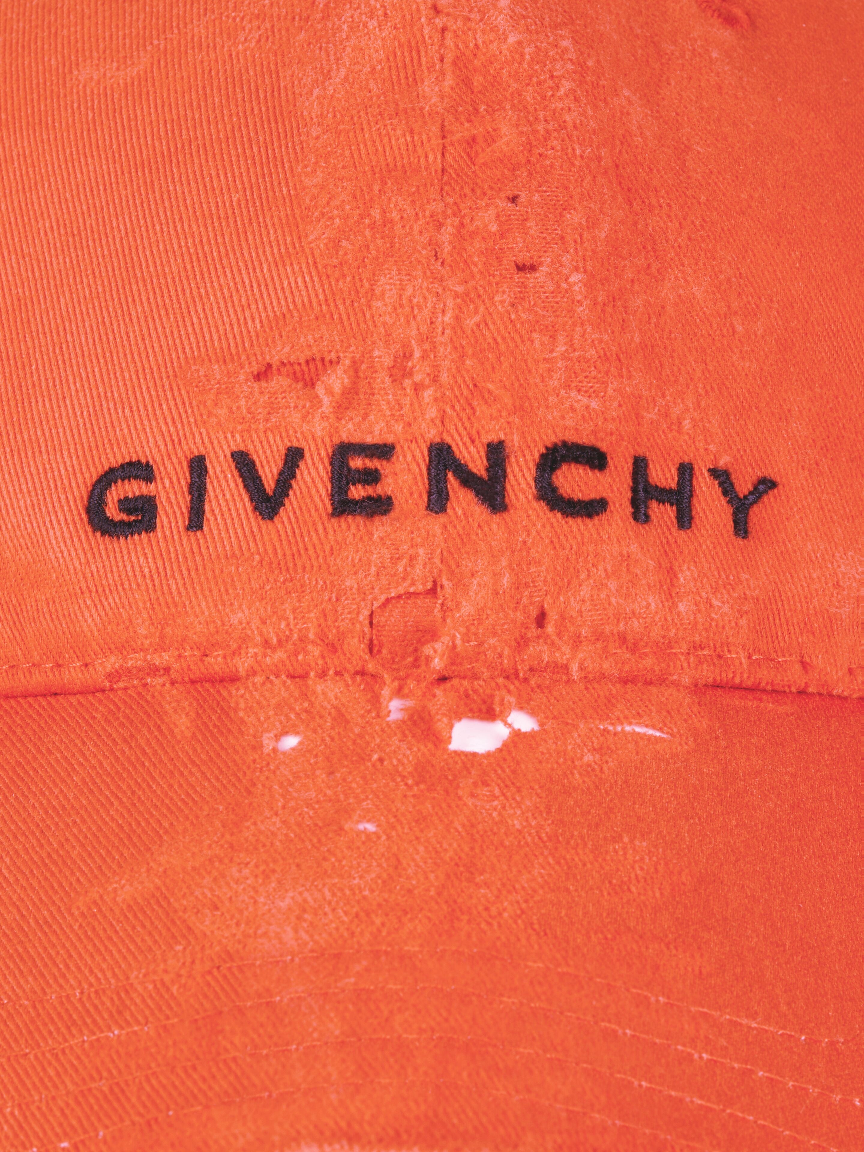 GIVENCHY EMBROIDERED CAP IN RIP AND REPAIR COTTON - 2
