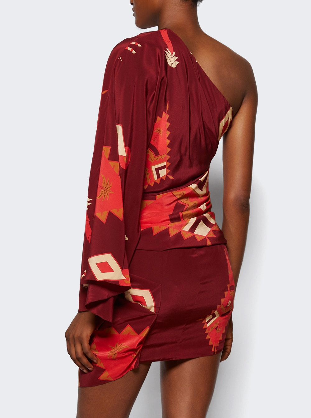 Hidden Oasis Mini Dress Wine And Pink - 4