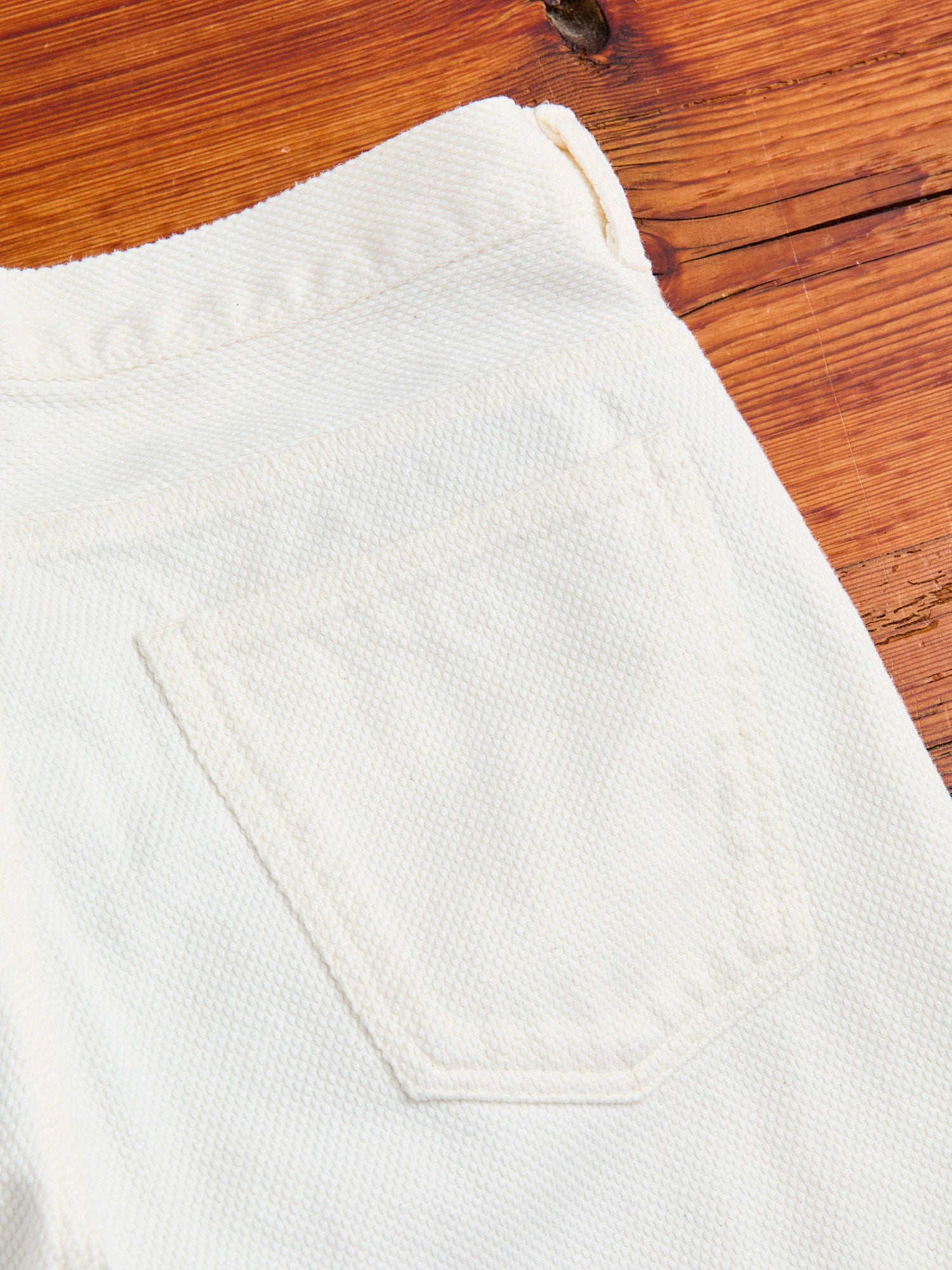 Fine Sashiko 5-Pocket Pants in Natural - 11