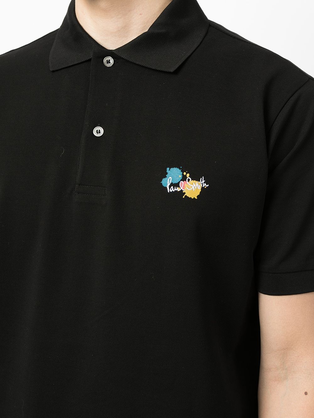 logo-embroidered cotton polo shirt - 5