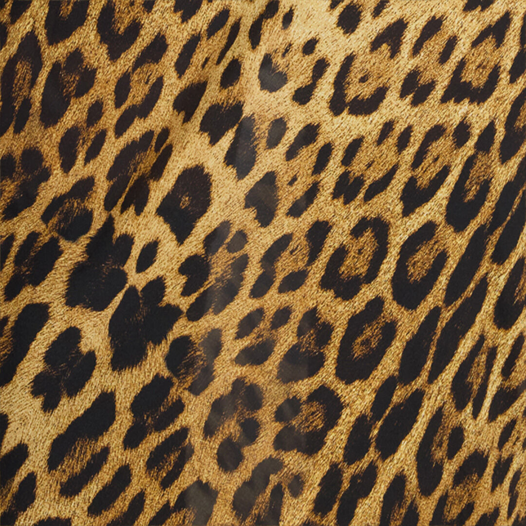 Long Silk Dress With Jaguar Skin Print - 5