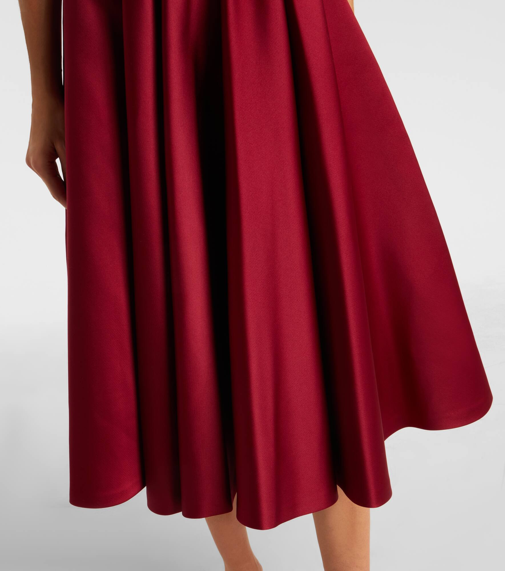 Farneto duchess satin midi skirt - 5