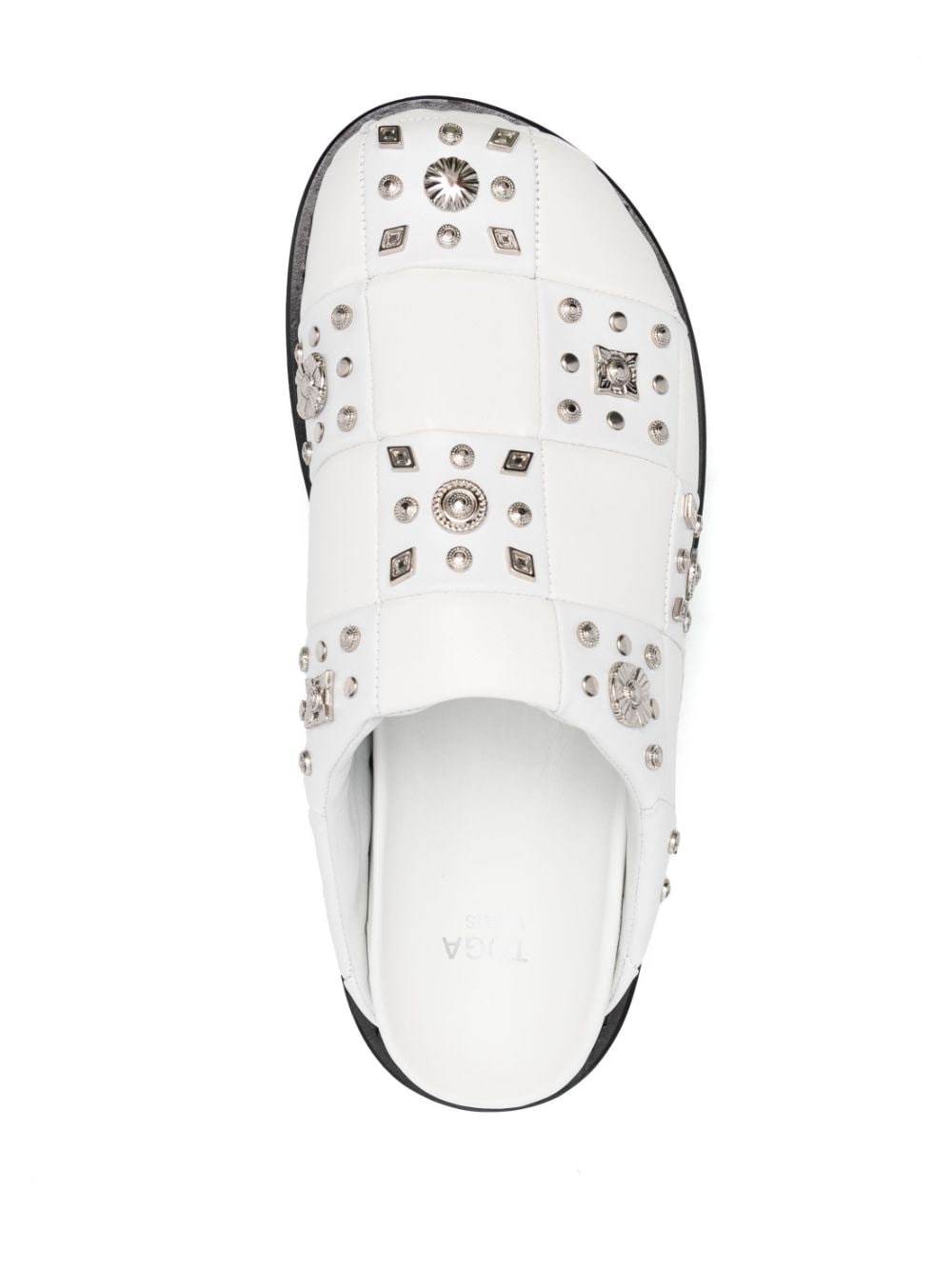 stud-embellished leather slippers - 4
