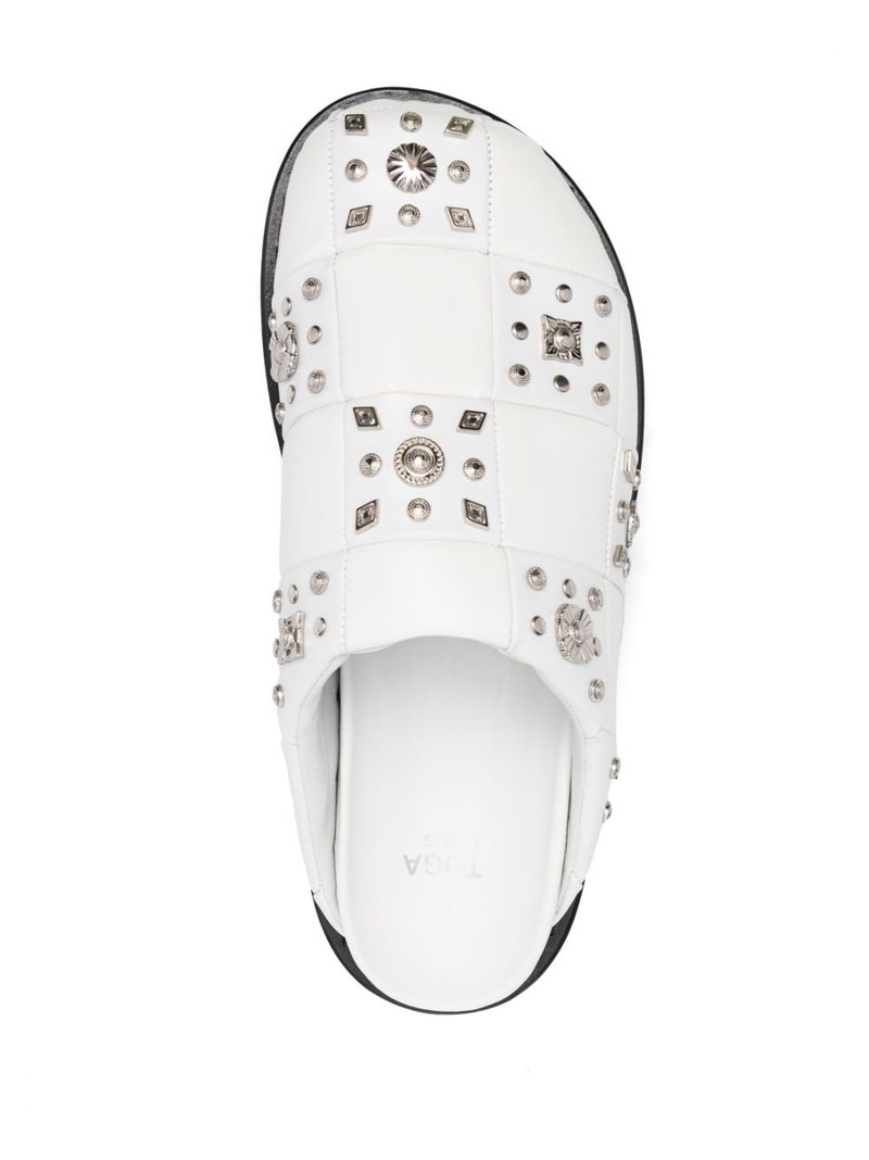 stud-embellished leather slippers 4