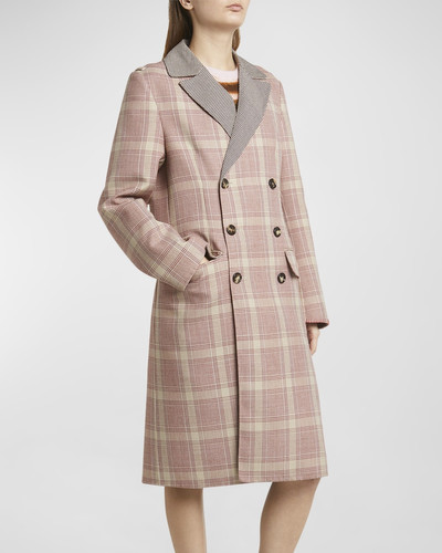 Marni Check Double-Breasted Overcoat outlook