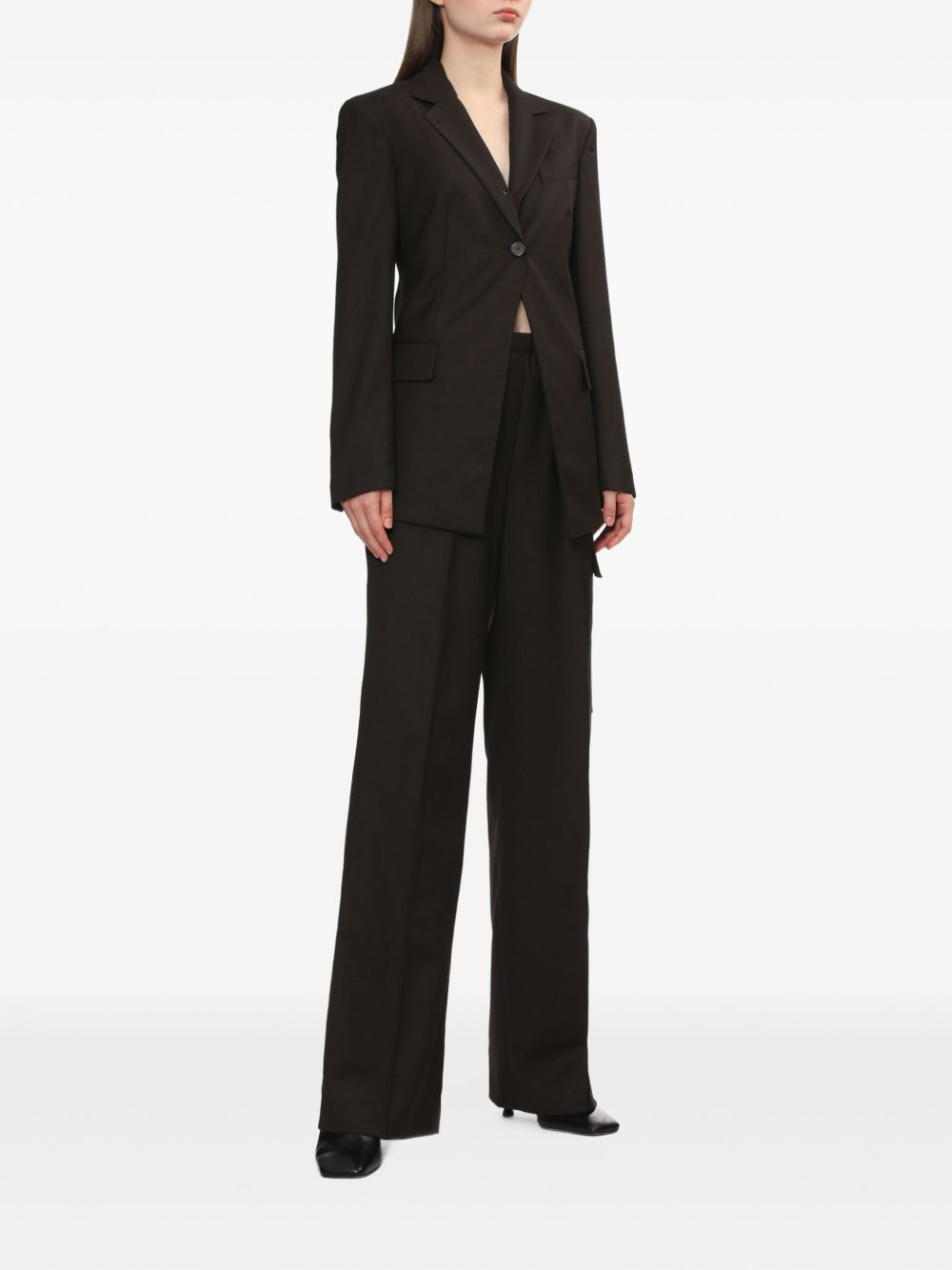 elastic-waist cargo trousers - 2