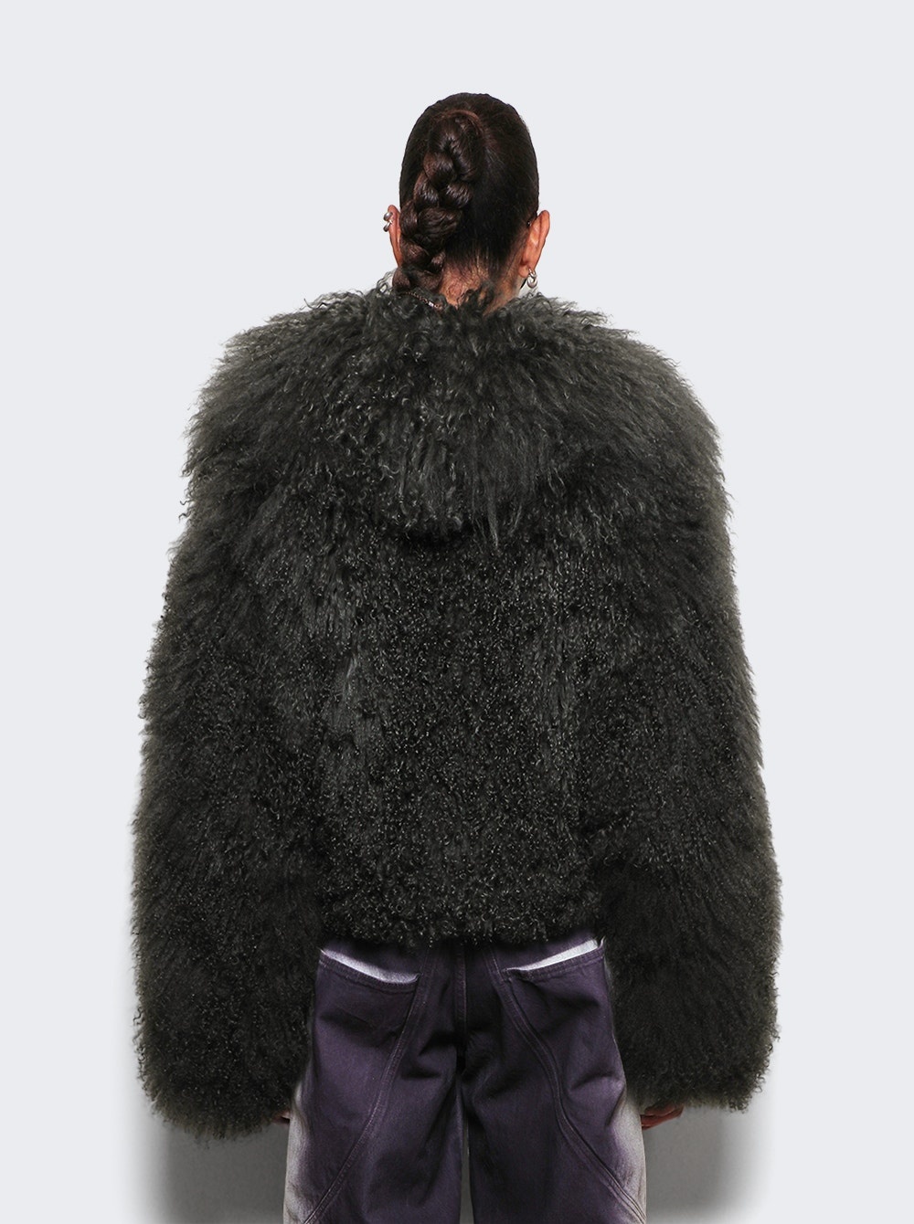 Mongolian Fur Jacket Green - 5