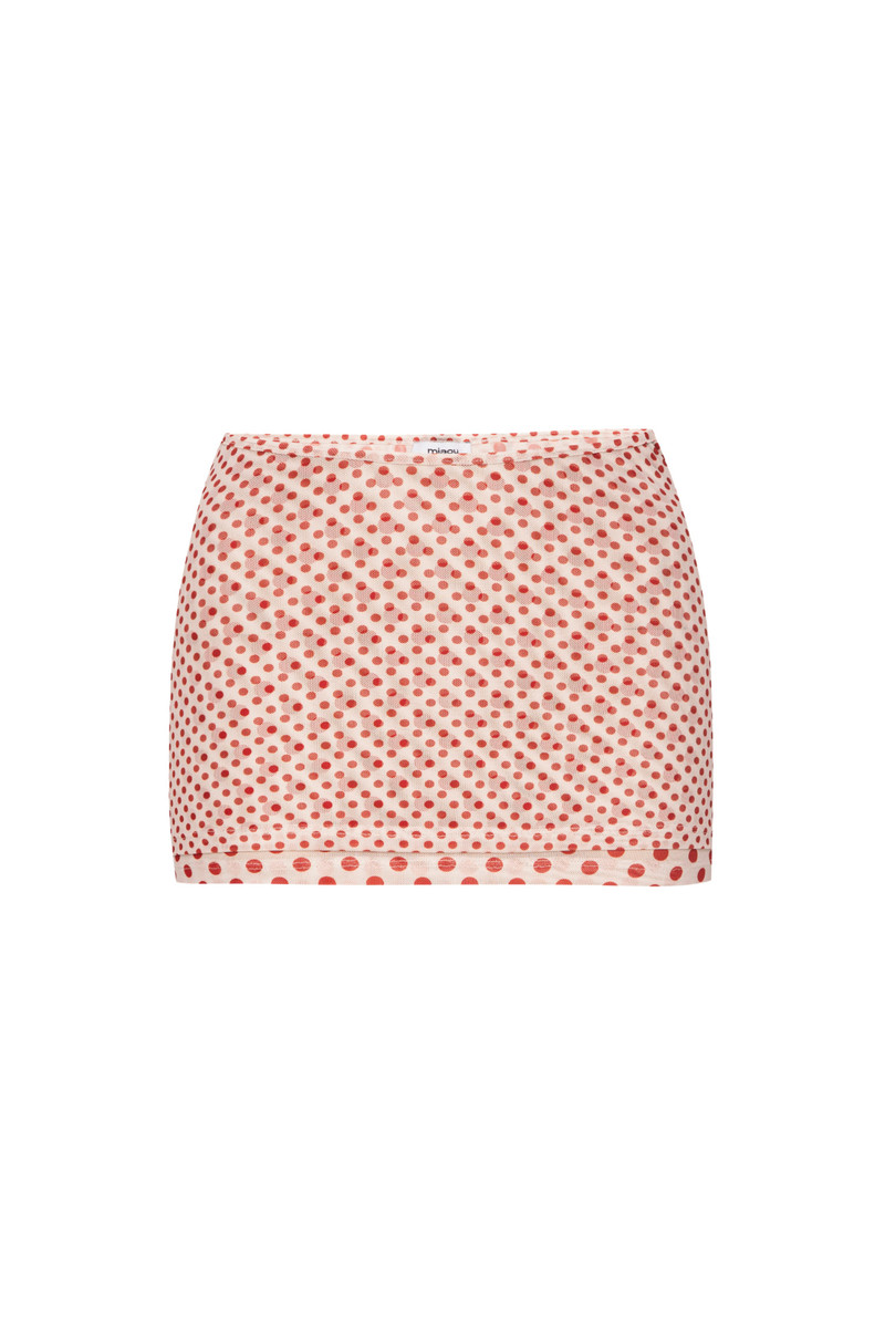 ELEKTRA SKIRT - WHITE POLKA DOT 1