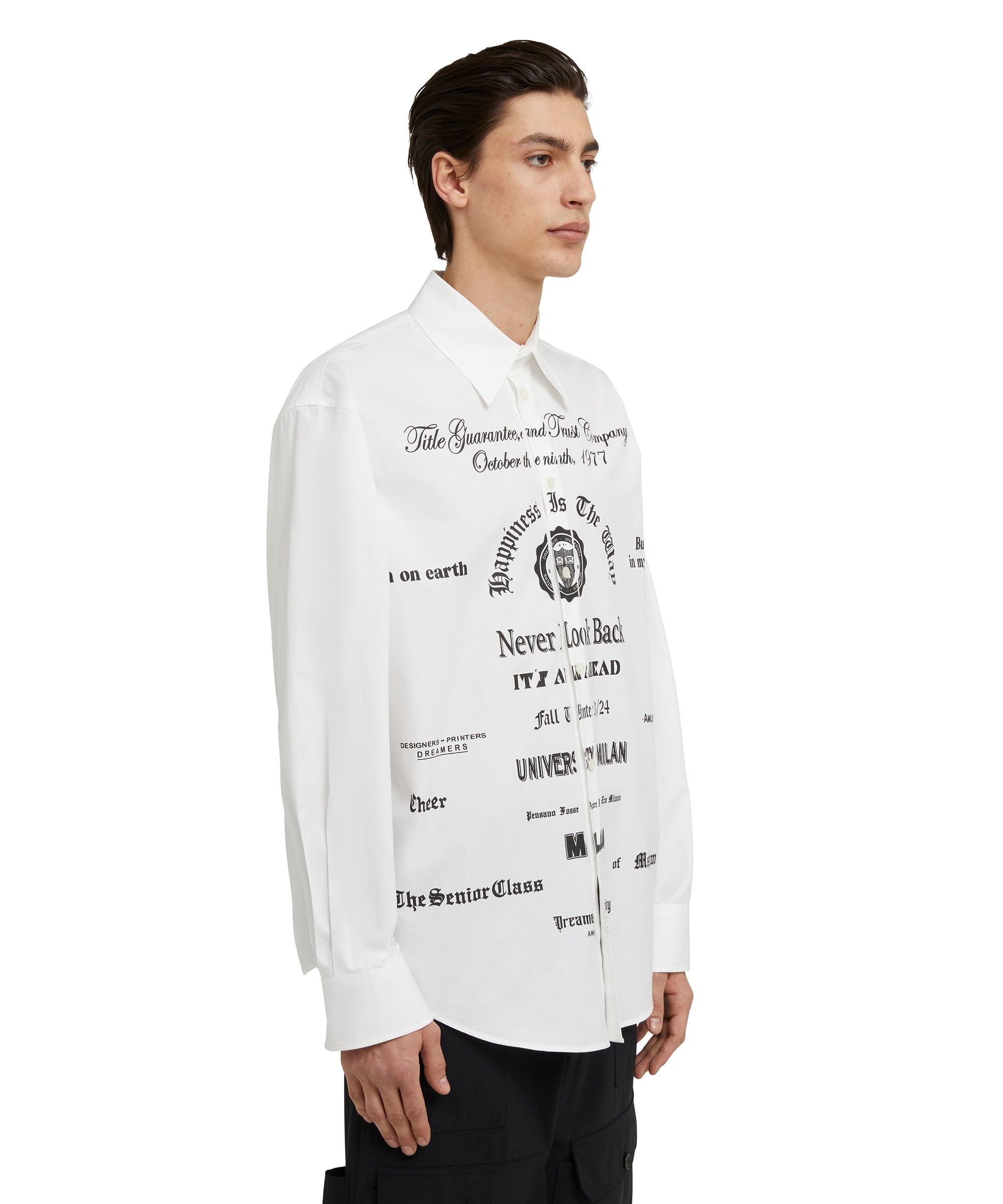 Organic cotton shirt with lithographic print from the collection - 4