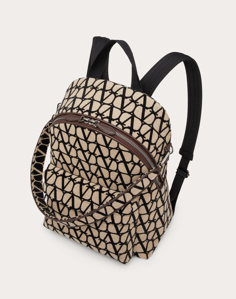 Valentino TOILE ICONOGRAPHE BACKPACK WITH LEATHER DETAILING outlook