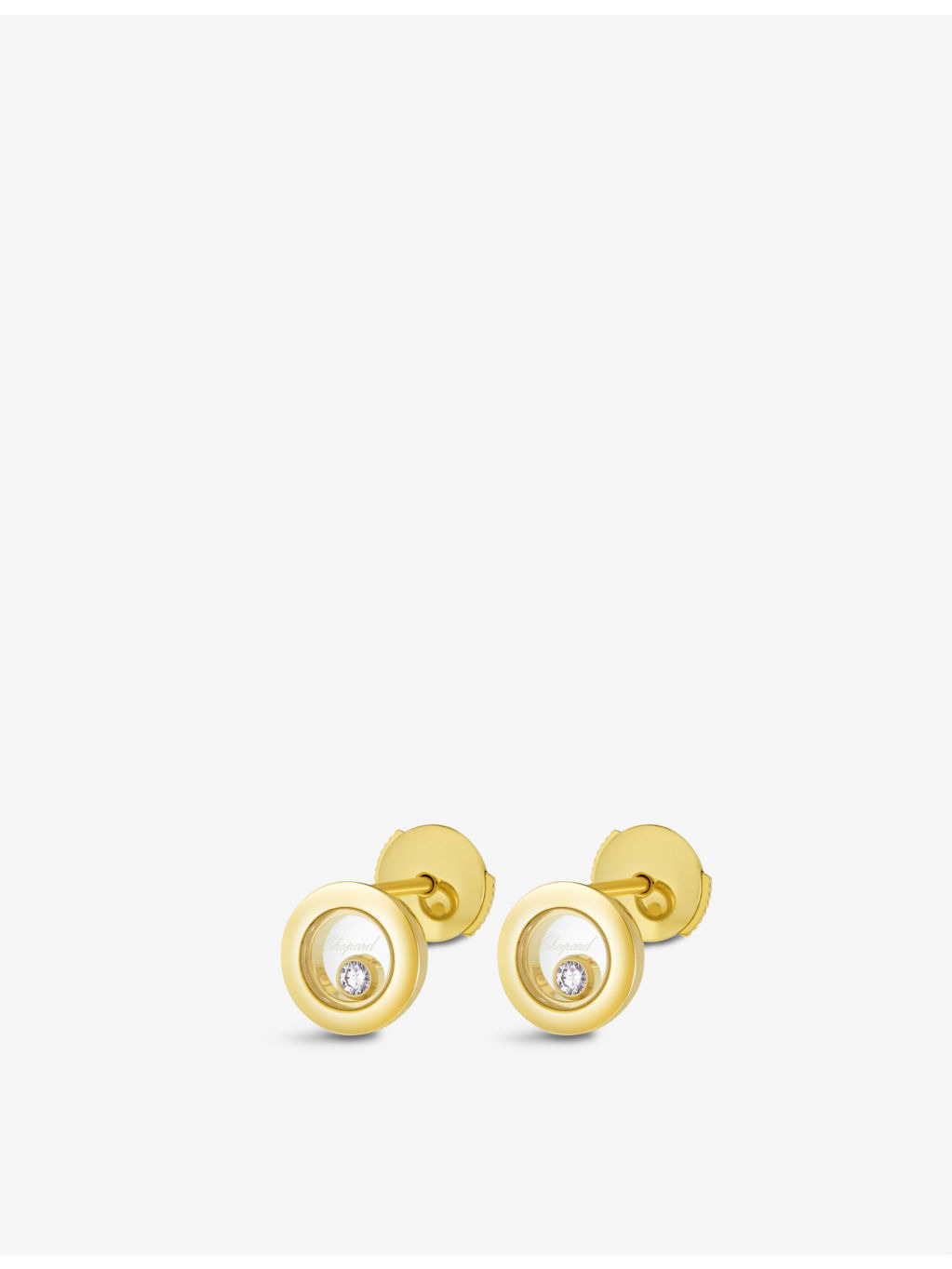 Happy Diamonds 18ct yellow-gold and 0.10ct diamond earrings - 4