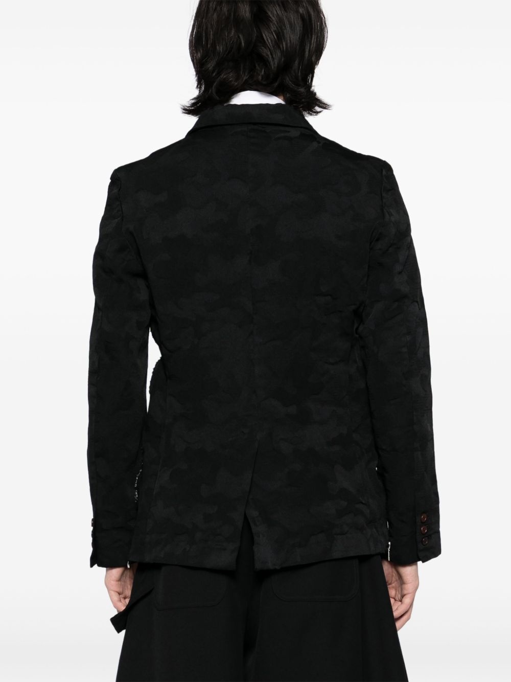 camouflage jacquard zip jacket - 4