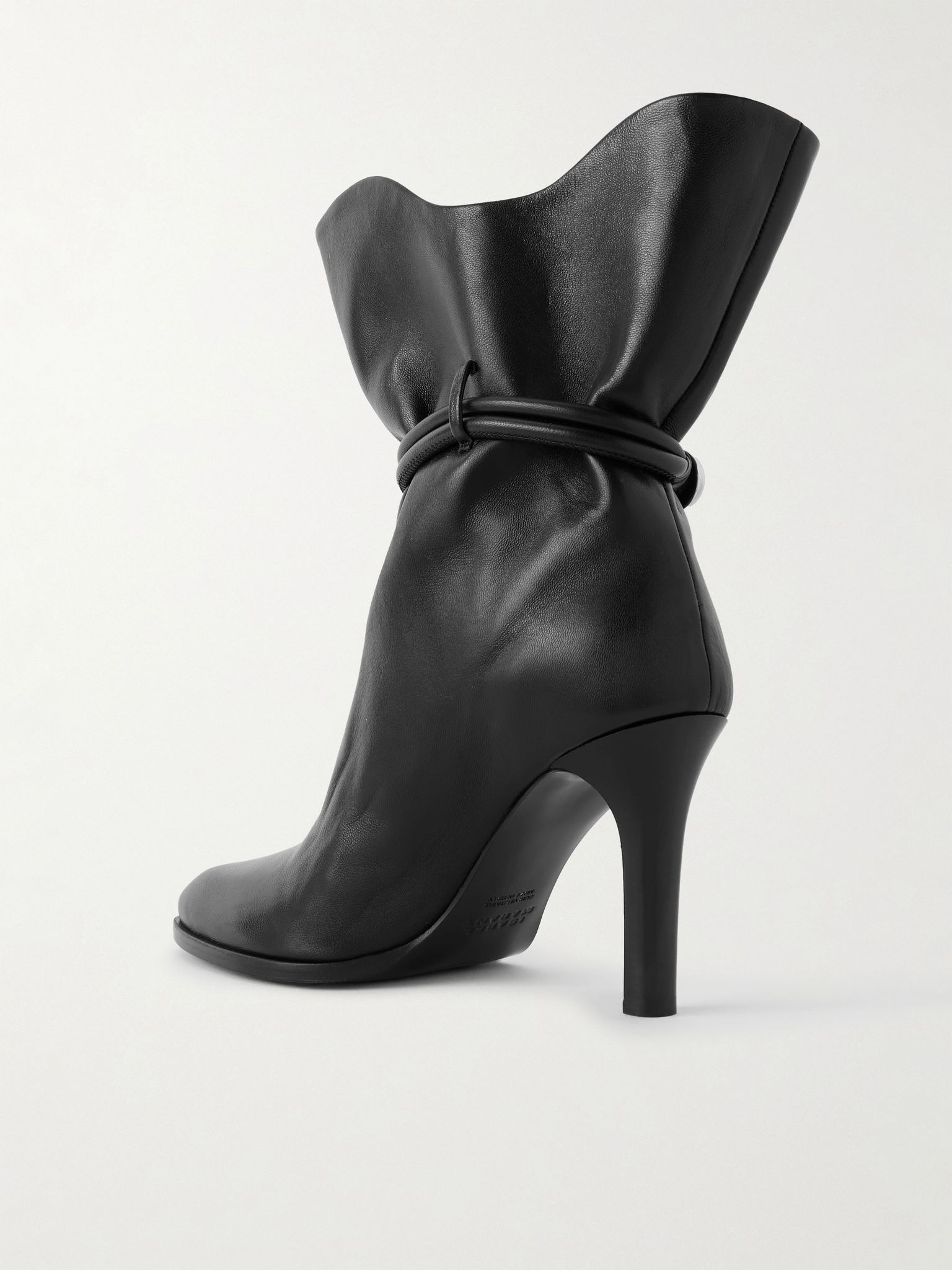 Lolya embellished leather ankle boots Black - 3