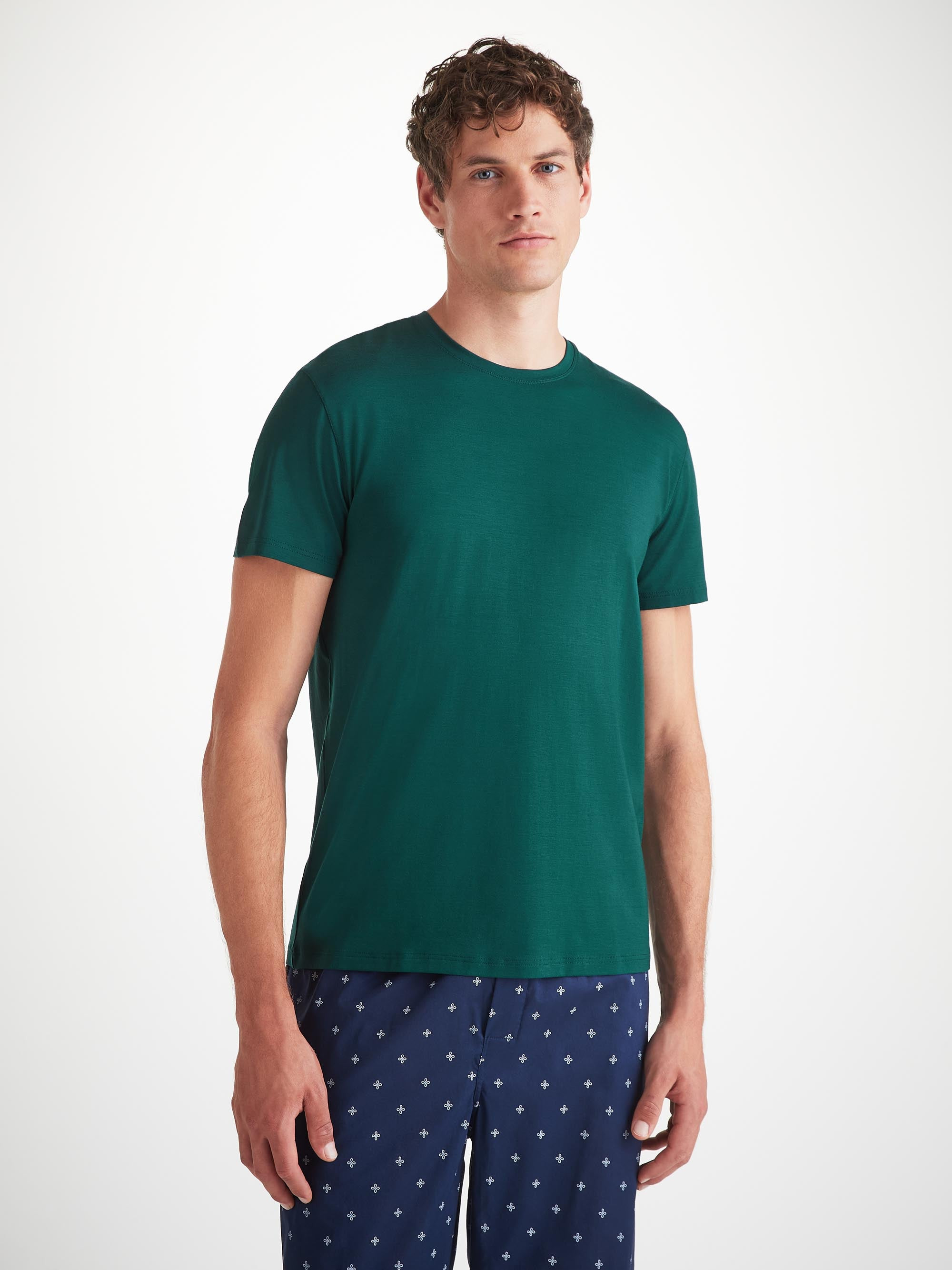 Men's T-Shirt Basel Micro Modal Stretch Pine Green - 1