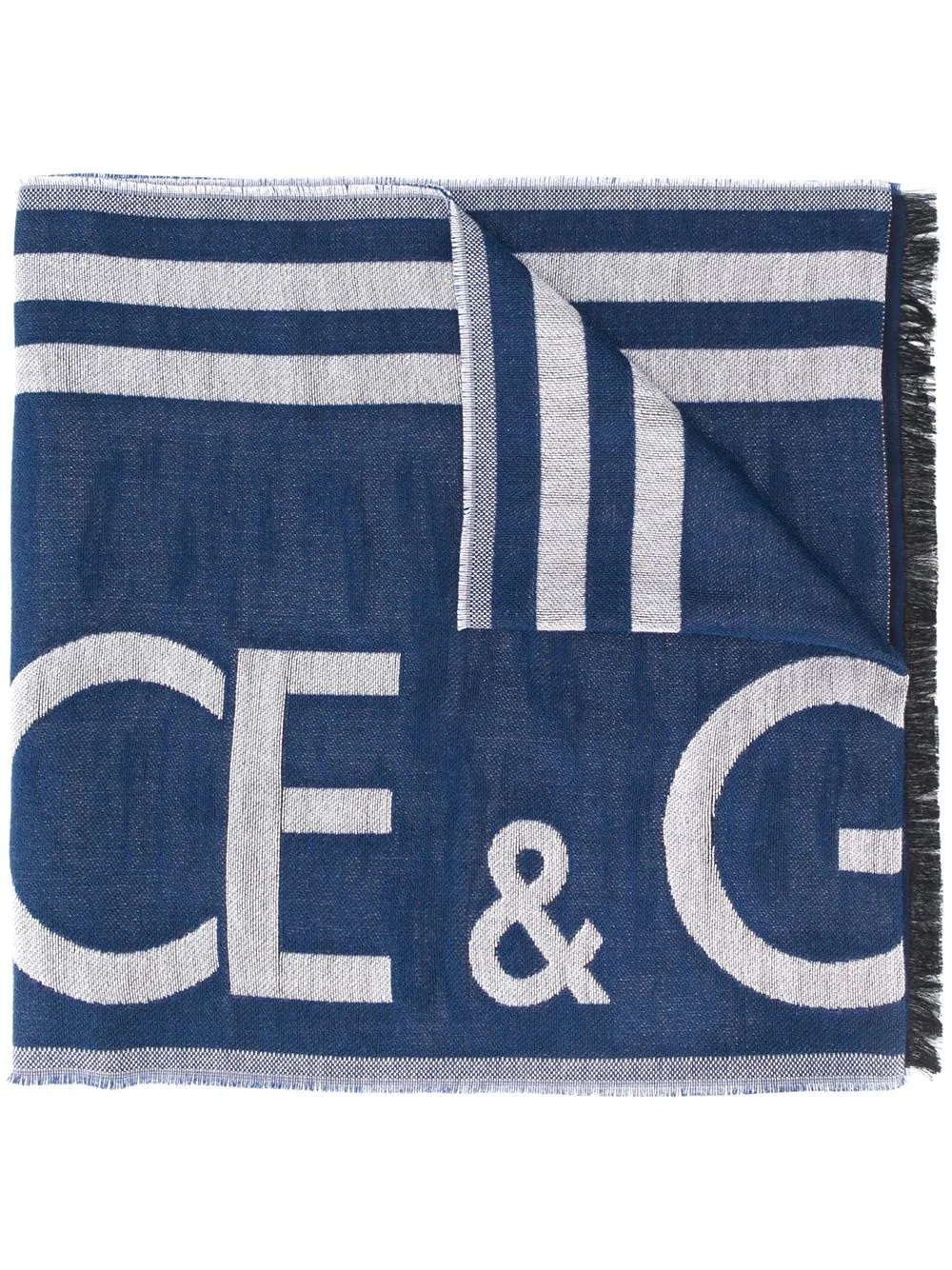 logo print scarf - 1