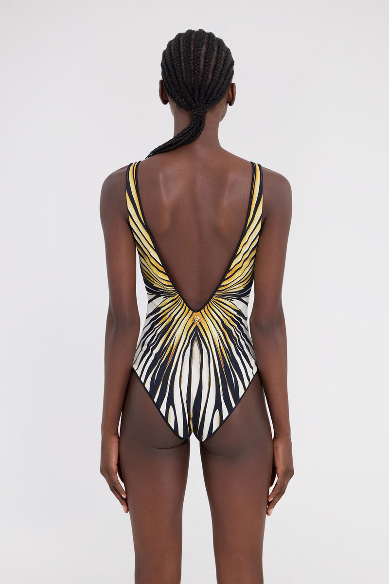 Ray Of Gold Print Swimsuit One-Piece 4