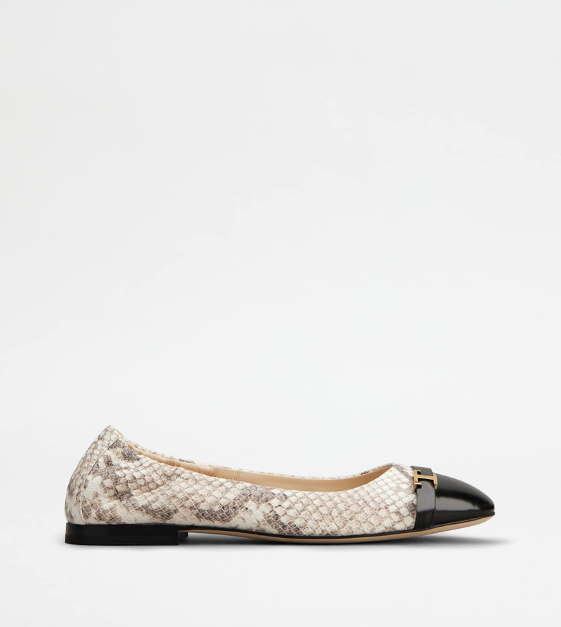 BALLERINAS IN LEATHER - GREY, BLACK, OFF WHITE 1