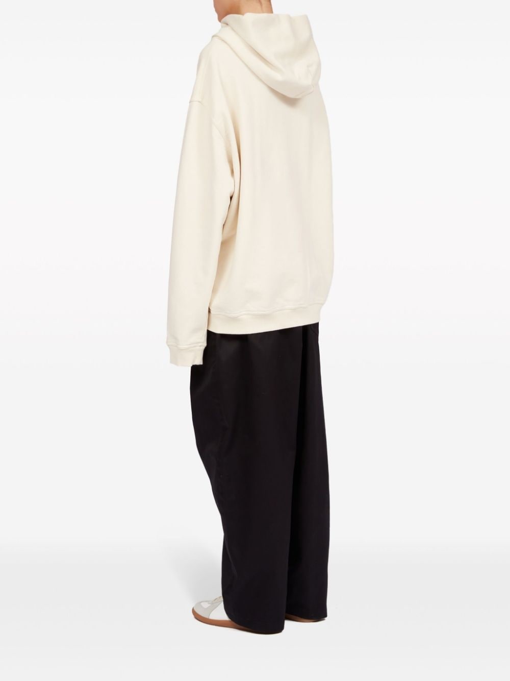 logo-embroidered cotton hoodie - 5