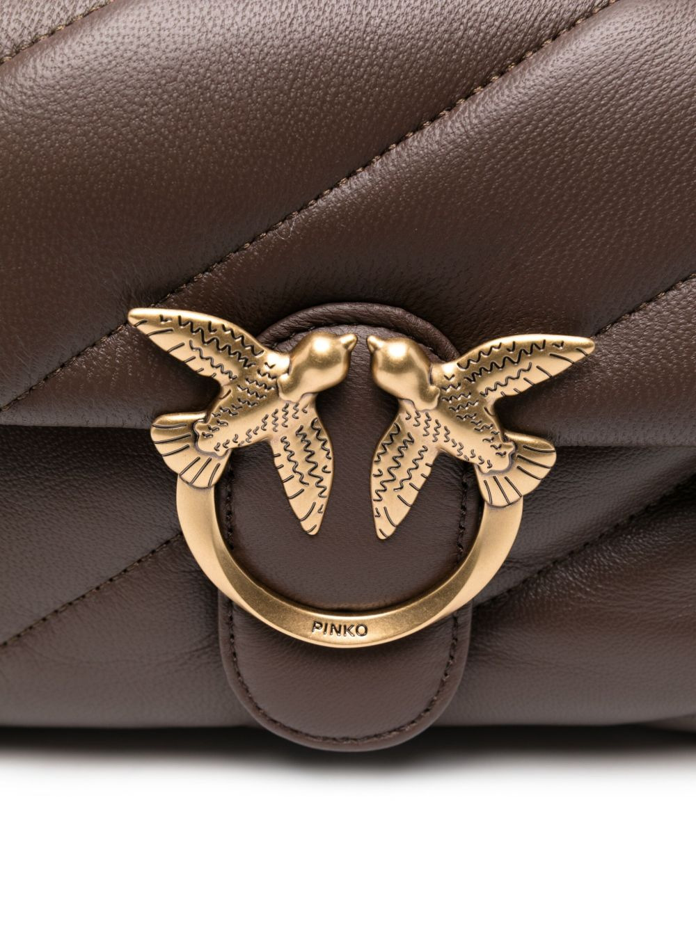 Love quilted logo-plaque shoulder bag - 4