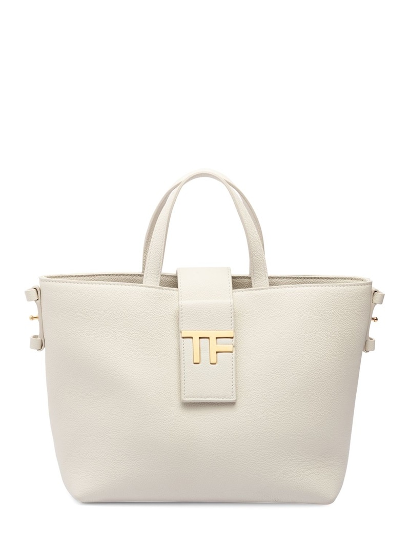 Mini grain leather tote bag - 1