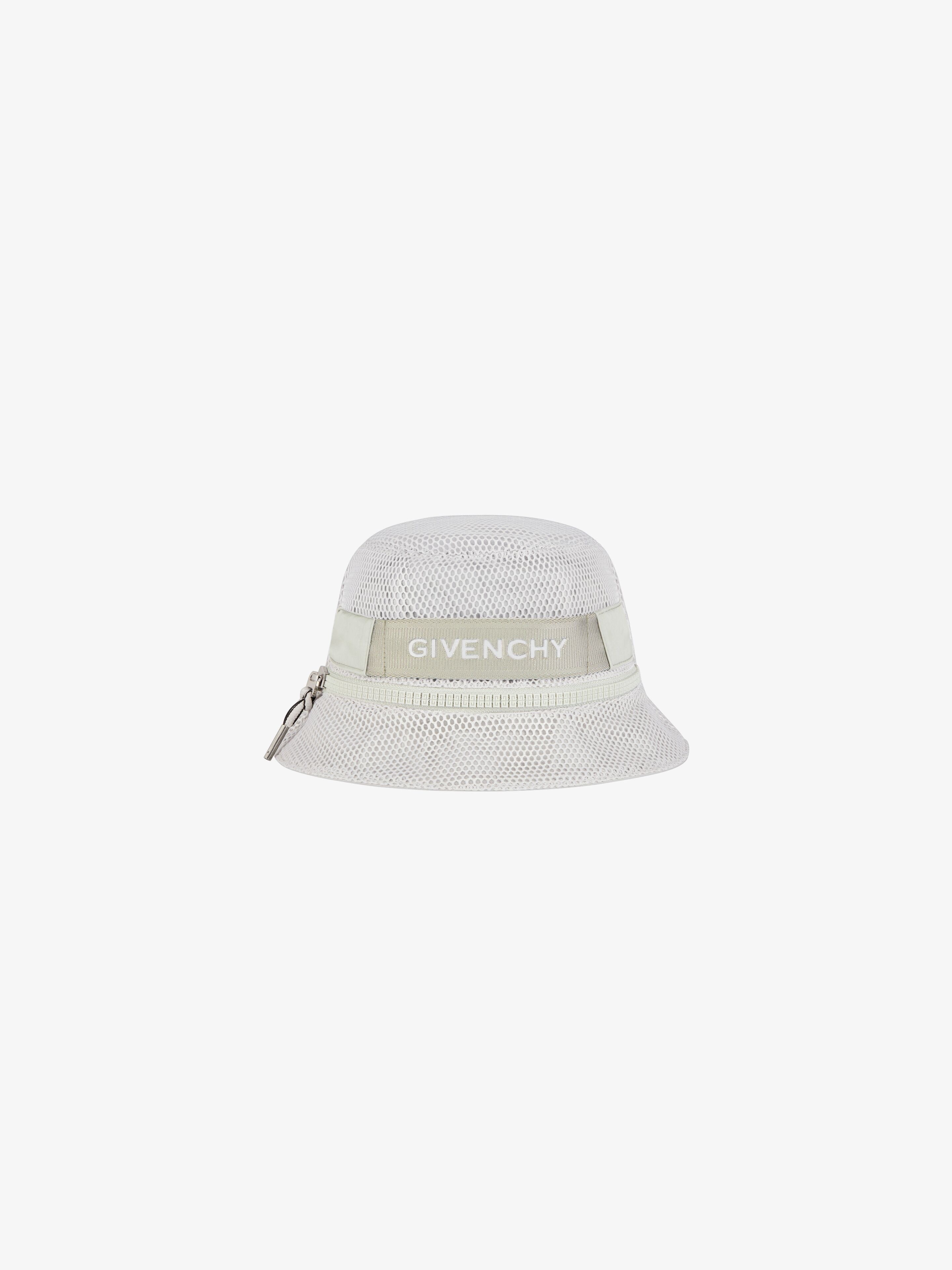 Givenchy GIVENCHY BUCKET HAT IN MESH WITH ZIP | REVERSIBLE
