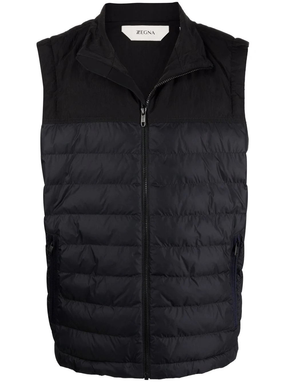 zipped padded gilet - 1