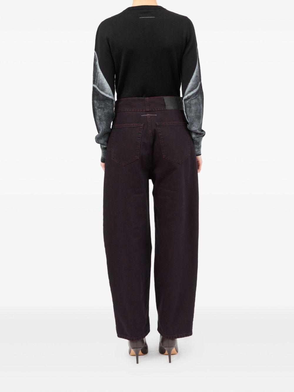 high-waisted button-fly jeans - 6