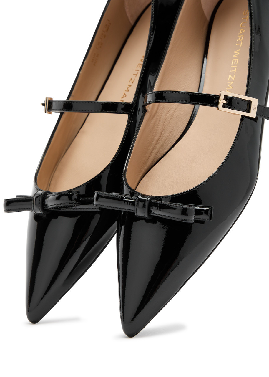 Stuart Weitzman Felicity Patent Leather Mary Jane Flats - 3