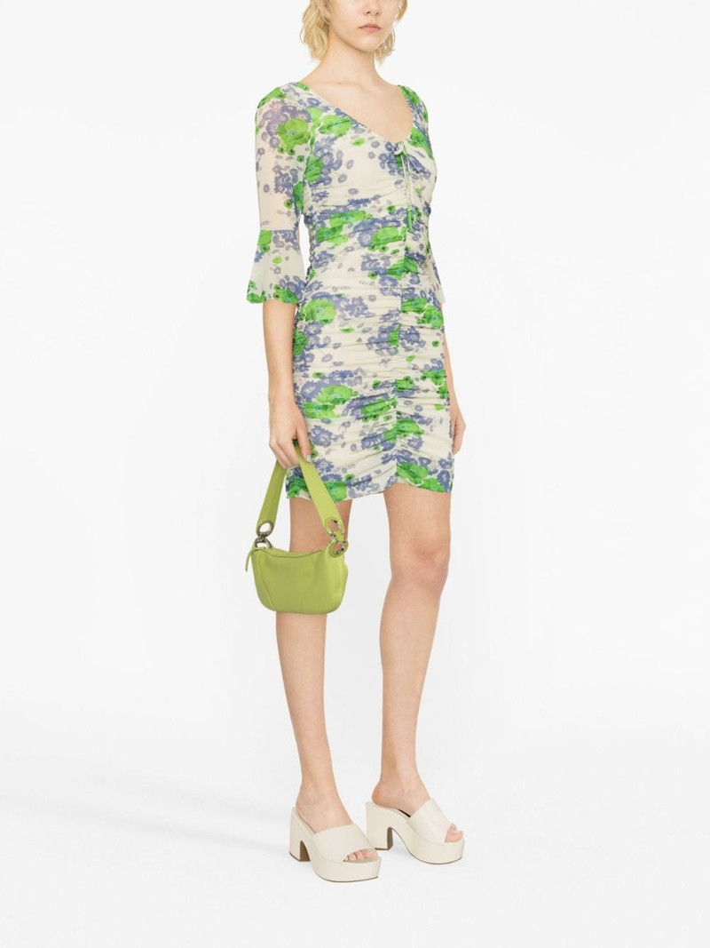 floral-print ruched minidress 4