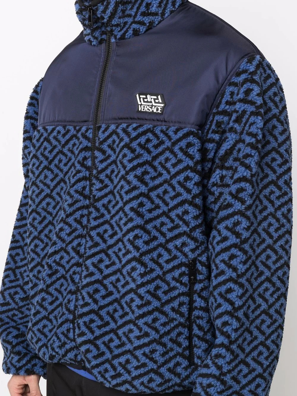 graphic-print fleece jacket - 5