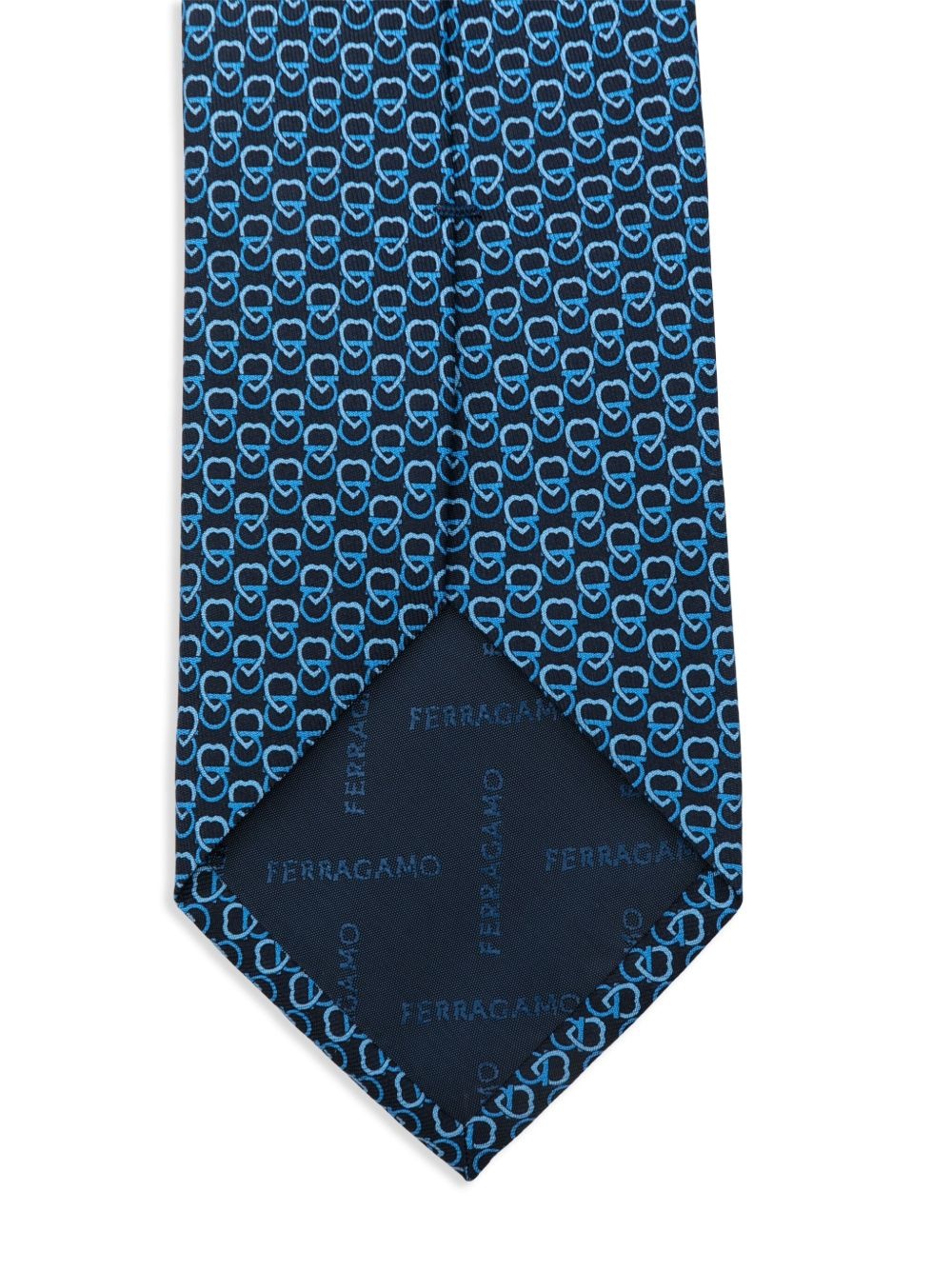 geometric-print silk tie - 2