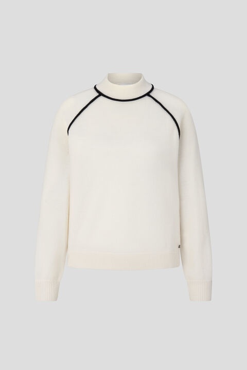 Lady Knitted pullover in Off-white - 1