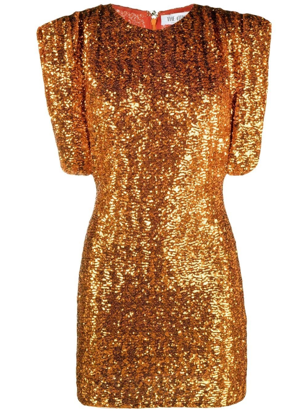 sequin-embellished mini dress - 1