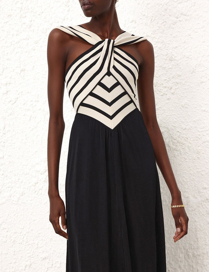 NATURA HALTER NECK MIDI DRESS 5