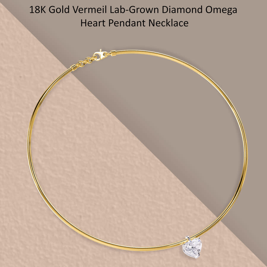 Diamond2Deal - Diamond2Deal 925 Sterling Silver Two-tone 2.25 Ct Heart Shape Lab Grown Diamond Pendant Necklace 18" - 4
