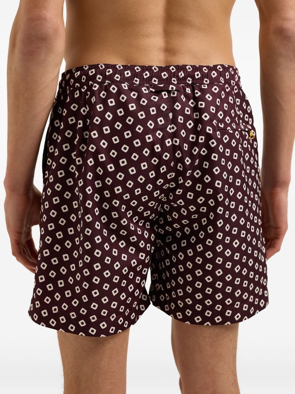 geometric-print swim shorts - 4